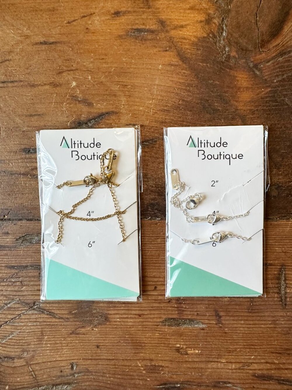 Set of Two Hypoallergenic Necklace Extenders: Gold & Silver NWT